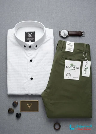 بنطلون لاكوست الأصلي + قميص فاخر preview 2