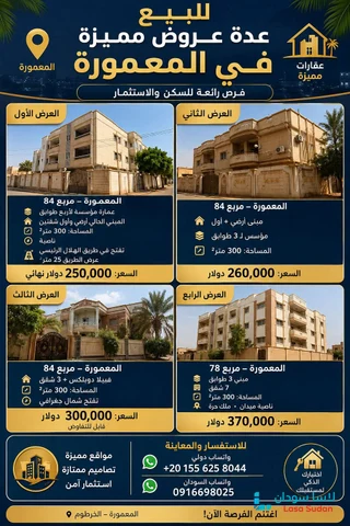 عروض مميزة للبيع في المعمورة  الخرطوم